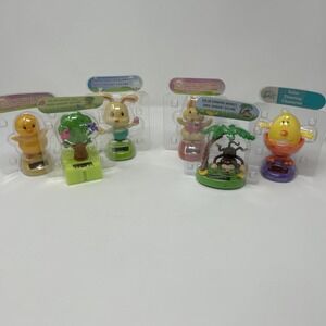 6 NEW Solar Dancing Figurines Spring Summer Themed Bunny, Chicks, Monkey Birds